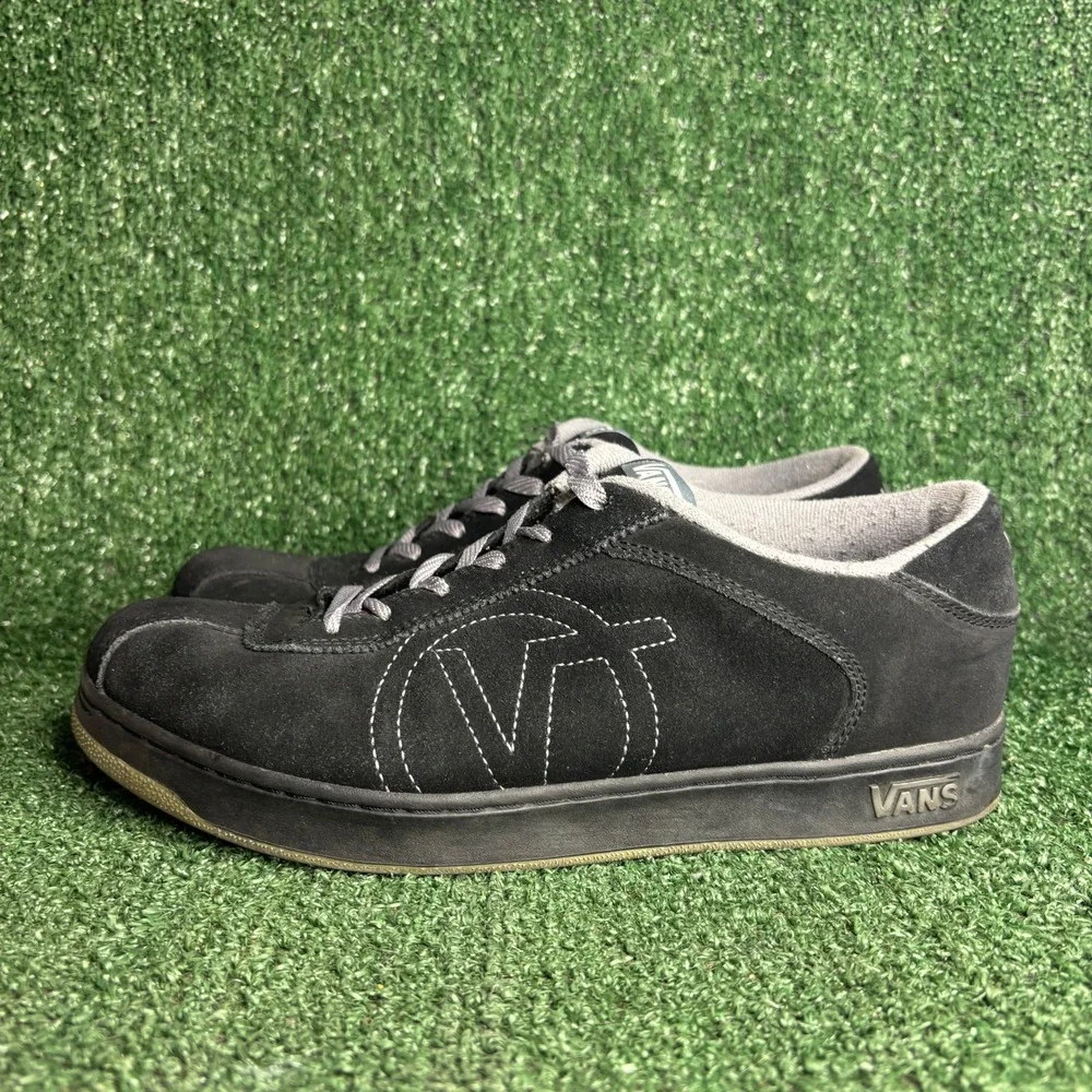 Vans Wally Two Suede Skateboard Low Top Vintage Y2K Sneakers Black Mens Sz‎ 10.5